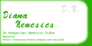 diana nemcsics business card